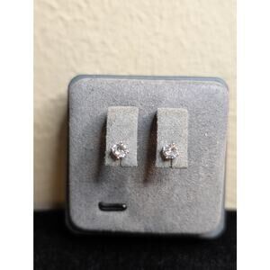 Sterling Silver 4mm CZ Stud Earrings
